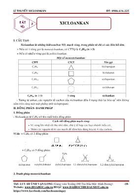 Giáo án Lí thuyết xicloankan